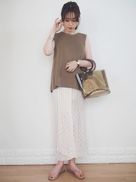 「petitcro」｜「アイテム（サンダル）」を使った、omi*さん（レディース・161cm）の夏コーディネート