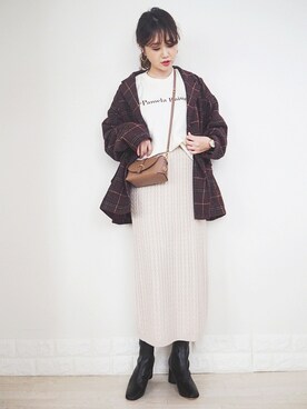 「CLEA（クレア）のアイテム（スウェット）」を使った、omi*さん（レディース・161cm）の秋コーディネート
