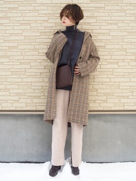 「DONOBAN（ドノバン）のアイテム（ピアス（両耳用））」を使った、omi*さん（レディース・161cm）の冬コーディネート