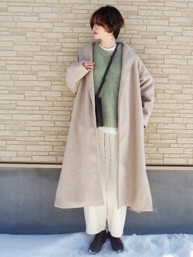 「DONOBAN（ドノバン）のアイテム（ピアス（両耳用））」を使った、omi*さん（レディース・161cm）の冬コーディネート