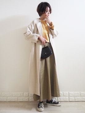 「CLEA（クレア）のシンプル チェーン リング（リング）」を使った、omi*さん（レディース・161cm）の春コーディネート