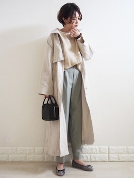 「CLEA（クレア）のシンプル チェーン リング（リング）」を使った、omi*さん（レディース・161cm）の春コーディネート