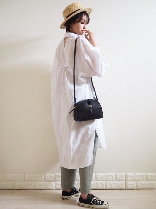 バックツイストシャツワンピース（ワンピース）｜Bonjour Sagan