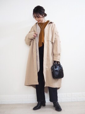 「Ambre Neige（アンブルネージュ）のアイテム（モッズコート）」を使った、omi*さん（レディース・161cm）の冬コーディネート