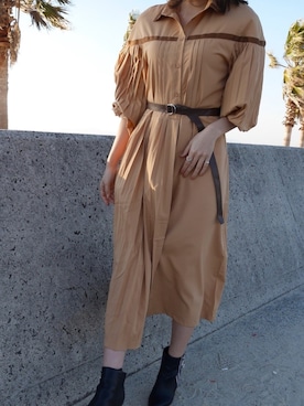 シャツワンピースを使った 大人可愛い の人気ファッションコーディネート Wear