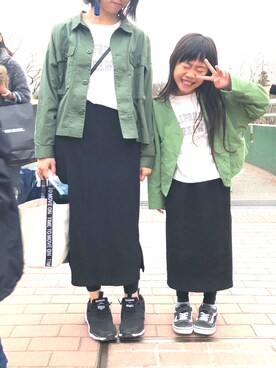 「アイテム（ミリタリージャケット）」を使った、kanchiさん（キッズ・121cm）の春コーディネート