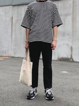 「THEE（シー）のアイテム（パンツ）」を使った、27さん（メンズ・170cm）の夏コーディネート