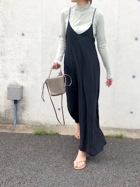 「ママファッション」｜「アイテム（ビーチサンダル）」を使った、mikiteeさん（レディース・166cm）の春コーディネート