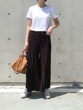 「BITTOKO（ビットコ）のアイテム（パンツ）」を使った、mikiteeさん（レディース・166cm）の夏コーディネート