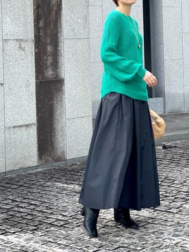 「rectangle（レクタングル）のアイテム（スカート）」を使った、mikiteeさん（レディース・166cm）の冬コーディネート