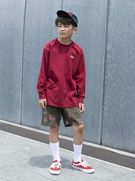 「アイテム（帽子）」を使った、LEGURUS STANDARDさん（キッズ・140cm）の夏コーディネート