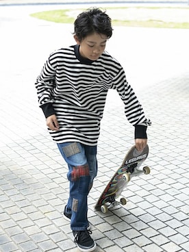 「アイテム（パンツ）」を使った、LEGURUS STANDARDさん（キッズ・142cm）の夏コーディネート