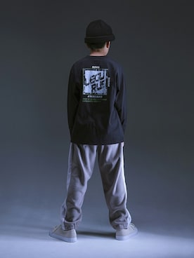 「バックプリント」｜LEGURUS STANDARDさん（キッズ・143cm）の秋コーディネート