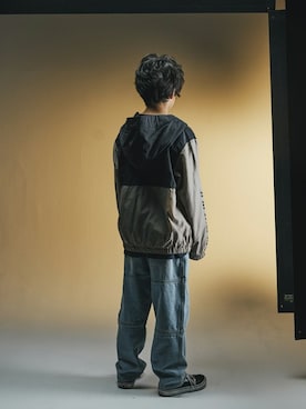 「ナイロンパーカー」｜LEGURUS STANDARDさん（キッズ・137cm）の春コーディネート