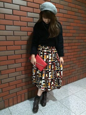 「SpRay（スプレイ）のアイテム（ハンチング/ベレー帽）」を使った、SpRay札幌ＰＡＳＥＯさん（レディース・160cm）の冬コーディネート