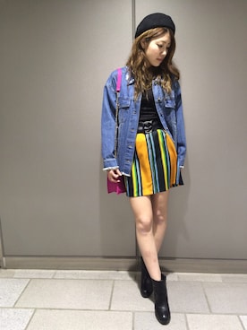 「SpRay（スプレイ）のアイテム」を使った、SpRay札幌ＰＡＳＥＯさん（レディース・165cm）の冬コーディネート