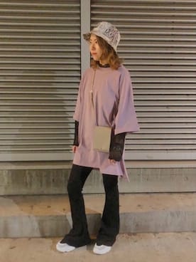「SpRay（スプレイ）のアイテム（パンツ）」を使った、SpRay札幌ＰＡＳＥＯさん（レディース・158cm）の春コーディネート