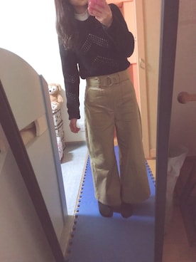 「CHEER CLOSET（チアクローゼット）のアイテム（Tシャツ/カットソー）」を使った、miichanさん（レディース・151cm）の冬コーディネート