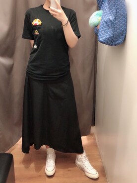 「Yohji Yamamoto（ヨウジヤマモト）のアイテム（スカート）」を使った、アピピさん（レディース・163cm）の秋コーディネート