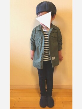 「シンプルおしゃれが好き」｜「アイテム（スリッポン）」を使った、shushuさん（キッズ・100cm）の秋コーディネート