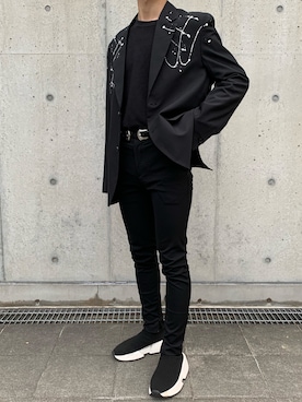 「MM6 Maison Margiela（ｴﾑｴﾑｼｯｸｽ ﾒｿﾞﾝ ﾏﾙｼﾞｪﾗ）のアイテム（スニーカー）」を使った、いおりさん（メンズ・170cm）の秋コーディネート