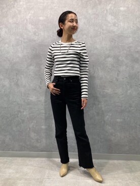 「ユナイテッドアローズ」｜「アイテム（ブーツ）」を使った、吉田　オデット エ オディール スタッフさん（レディース・156cm）の秋コーディネート