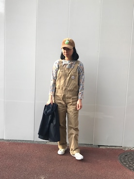 「conges payes ADIEU TRISTESSE（コンジェ ペイエ アデュートリステス）のアイテム（ステンカラーコート）」を使った、congespayesADIEUTRISTESSEさん（レディース・164cm）の冬コーディネート