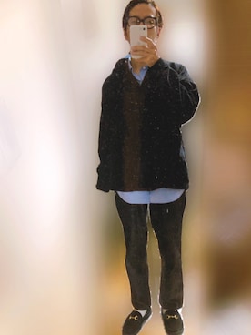 「Scye（サイ）のアイテム（シャツ/ブラウス）」を使った、jhonnyさん（メンズ・170cm）の冬コーディネート