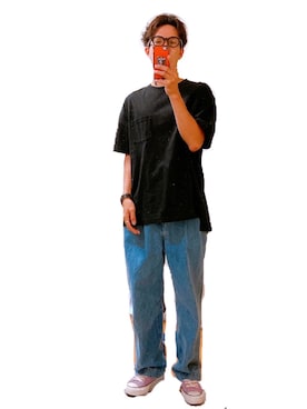「YSTRDY's TMRRW（イエスタデイズトゥモロー）のアイテム（トップス）」を使った、jhonnyさん（メンズ・170cm）の春コーディネート