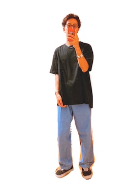 「YSTRDY's TMRRW（イエスタデイズトゥモロー）のアイテム（トップス）」を使った、jhonnyさん（メンズ・170cm）の夏コーディネート