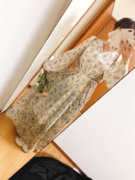 「アイテム（その他アンダーウェア/インナー、ピンク系）」を使った、Mi-noさん（レディース・153cm）の春コーディネート