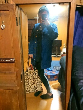 「GORGE（ゴージ）のアイテム（デニムジャケット、ブルー系）」を使った、めぐ姫さん（レディース・158cm）の秋コーディネート