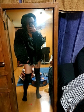 「ZARA（ザラ）のアイテム（MA-1、ブラック系）」を使った、めぐ姫さん（レディース・158cm）の秋コーディネート