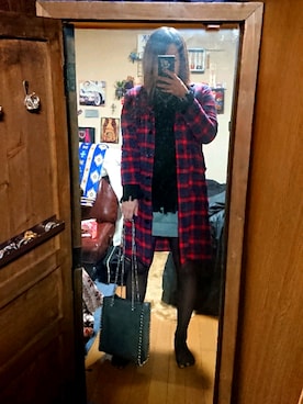 「ZARA（ザラ）のアイテム（トートバッグ、グレー系）」を使った、めぐ姫さん（レディース・158cm）の冬コーディネート