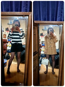 「one way（ワンウェイ）のアイテム（トップス、ホワイト系）」を使った、めぐ姫さん（レディース・158cm）の冬コーディネート