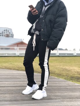 「no brand（ノーブランド）のアイテム（ダウンジャケット/コート）」を使った、taiyoさん（メンズ・168cm）の冬コーディネート