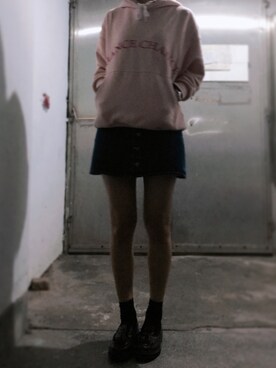 「PULL&BEAR（プルアンドベア）のアイテム（ブーツ）」を使った、Emily  1倫さん（レディース・167cm）の冬コーディネート