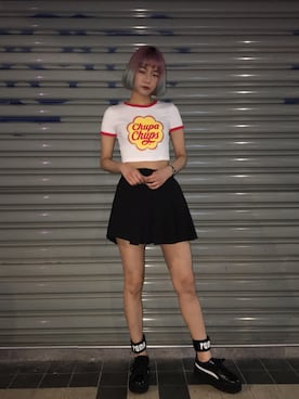 「FentyPumaByRihanna」｜Emily  1倫さん（レディース・167cm）の夏コーディネート