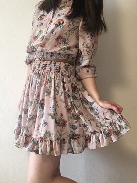 「DHOLIC（ディーホリック）のアイテム（ワンピース、ピンク系）」を使った、まなみんさん（レディース・161cm）の春コーディネート