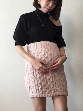 「SNIDEL（スナイデル）のアイテム（スカート、ピンク系）」を使った、まなみんさん（レディース・161cm）の春コーディネート