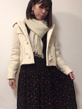 「SNIDEL（スナイデル）のアイテム（ダッフルコート）」を使った、まなみんさん（レディース・161cm）の春コーディネート