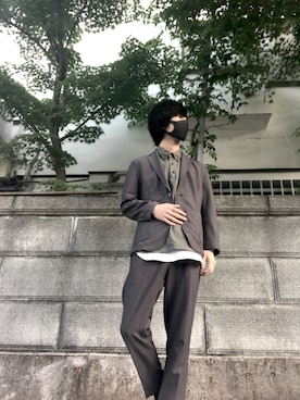 「417 EDIFICE（フォーワンセブンエディフィス）のアイテム（スラックス）」を使った、剱(Tsurugi)さん（メンズ・168cm）の春コーディネート