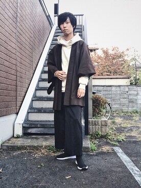 「秋のカフェオレコーデ」｜「アイテム（その他アウター）」を使った、剱(Tsurugi)さん（メンズ・168cm）の秋コーディネート