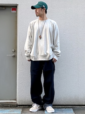 「BACK NUMBER（バックナンバー）のアイテム（スウェット）」を使った、かねちさん（メンズ・169cm）の秋コーディネート