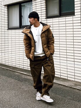 「CAMP7（キャンプセブン）のアイテム（ジャケット/アウター）」を使った、かねちさん（メンズ・169cm）の秋コーディネート