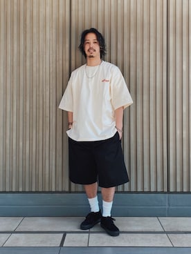 「Right-on（ライトオン）のアイテム（Tシャツ/カットソー）」を使った、かねちさん（メンズ・169cm）の春コーディネート