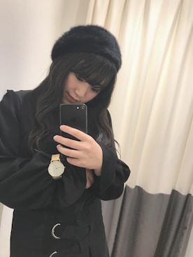 「H&M（エイチ・アンド・エム）のアイテム（腕時計）」を使った、rinkaさん（レディース・156cm）の冬コーディネート