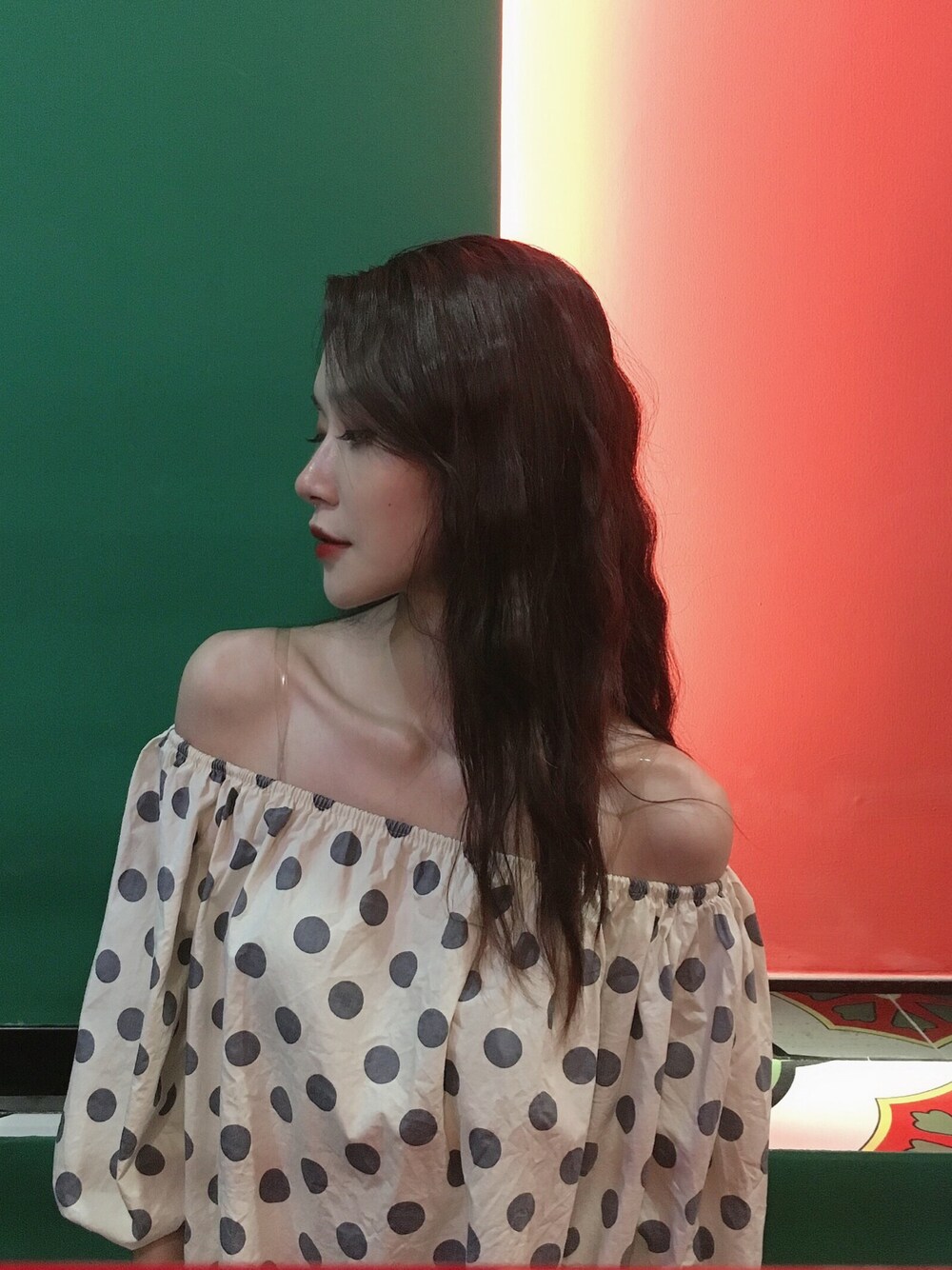 「ootd、夏」｜「❤️のアイテム（その他トップス、ベージュ系）」を使った、Keroro樂樂如さん（レディース・173cm）の夏コーディネートの1枚目の写真