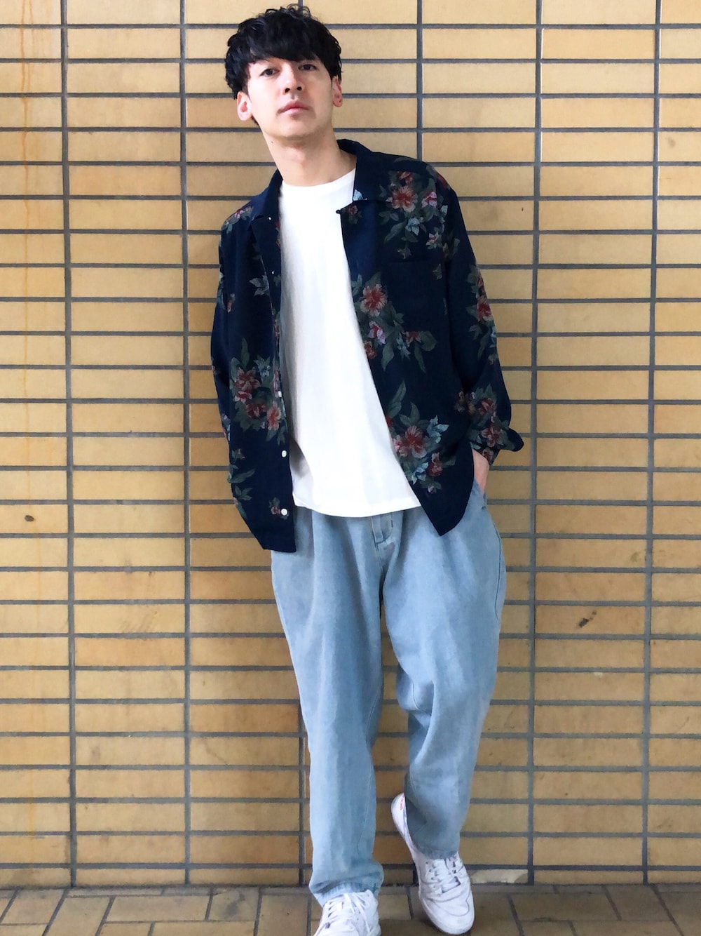 DISCOAT 花柄オープンカラーシャツ　M 花柄 長袖 オープンカラーシャツ \u2013 古着屋Top of the Hillのネット通販