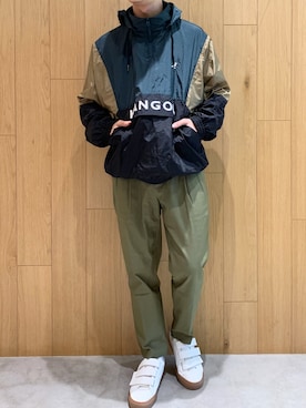 「KANGOL（カンゴール）のアイテム（ナイロンジャケット）」を使った、な〜ささん（メンズ・170cm）の秋コーディネート